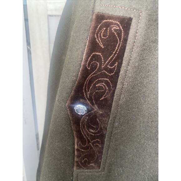 Christa-Moden Women's A Line Midi Full Brown Skirt 27” Waist Austria 100% Wool - Picture 2 of 8